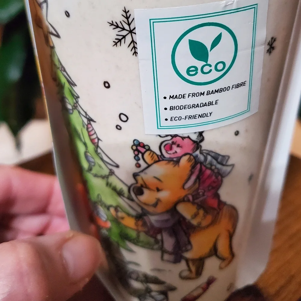 Disney Winnie the Pooh Christmas Bamboo Cups 4 pack